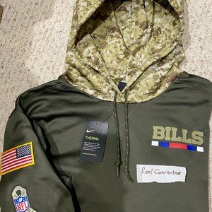 Nwt Rare Men's 100% Nike 2017 Buffalo Bills Salute To Service ON FIELD Hoodie